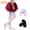 children jacquard pantyhose girls fashion white tights velvet knitted stocking