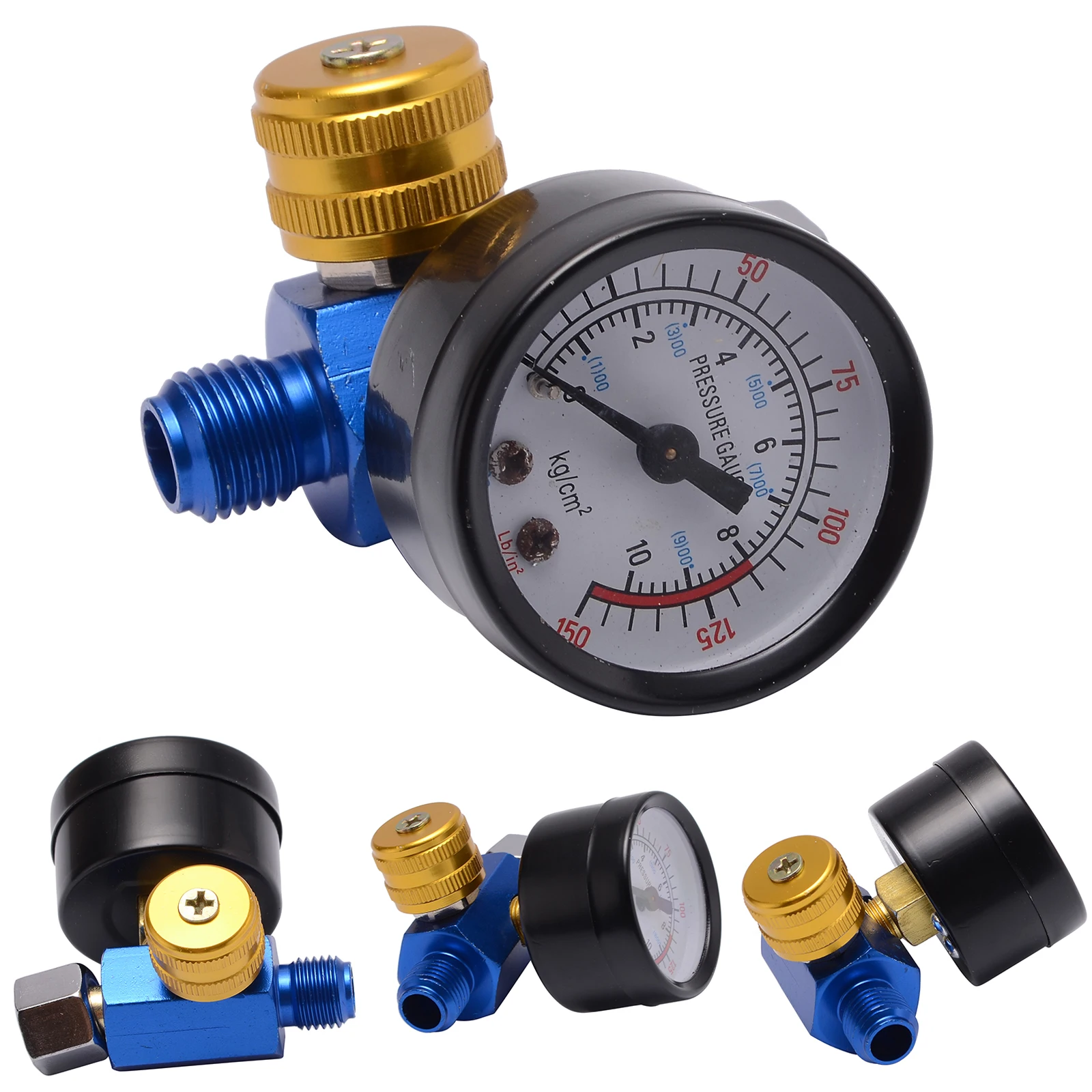 1/4" Paint Sprayer Air Regulator Pressure Gauge Tool Diaphragm Control