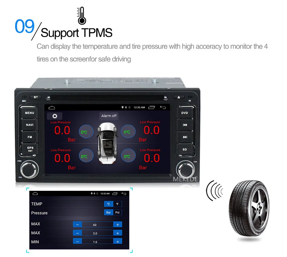 Sale MEKEDE Wholesale!Pure Android 7.1 Car Navigation GPS DVD player for Subaru Forester/Toyota Hilux yaris VIOS Camry Corolla RAV4 34