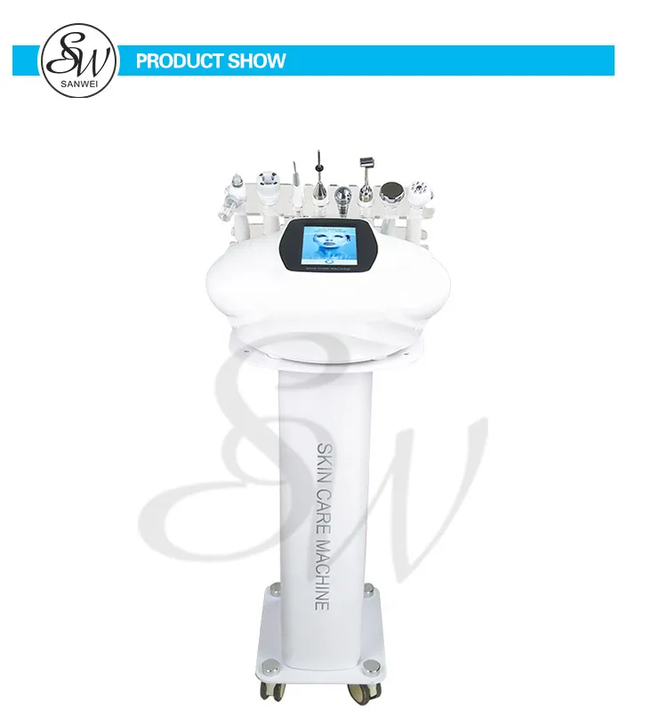Sanwei MultiFunction 8 in 1 high frequency skin care face lifting skin rejuvenation beauty equipment machine