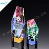 Wholesaler customized crystal trophies with colour 2016