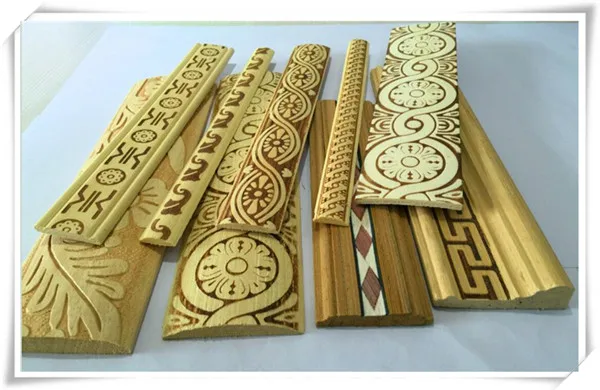 Recon white wood embossed wood strip