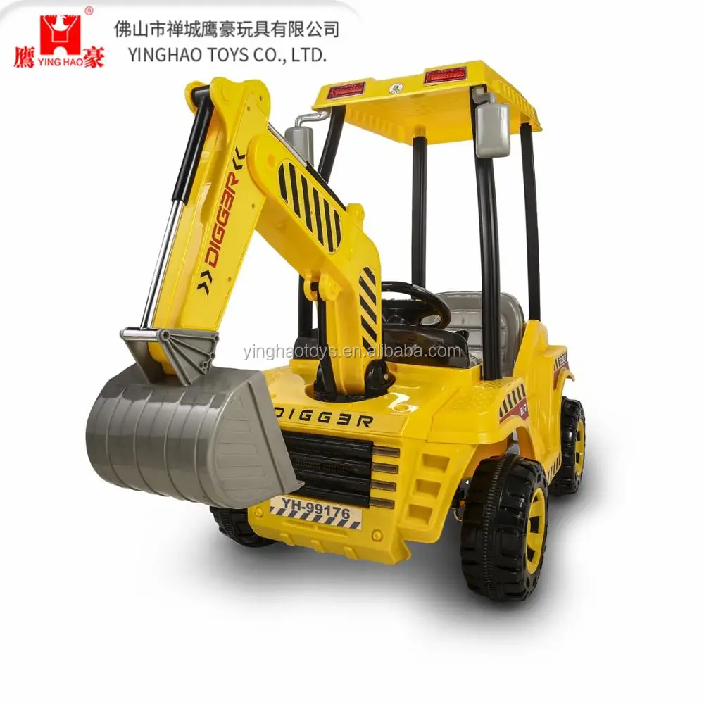 4 Wheels Battery Operated Engineer Ride On Digger Toy Car For Kis To