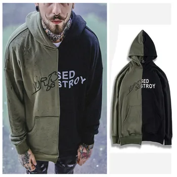 Wholesale Streetwear Hoodie High Quality Two Tone