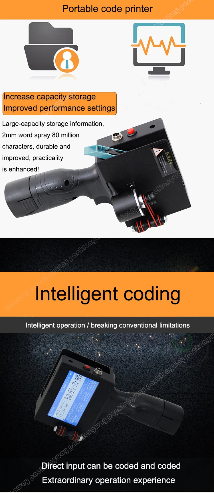 Portable Hand Production Expiry Date Jet Lot Printing Machine Coder