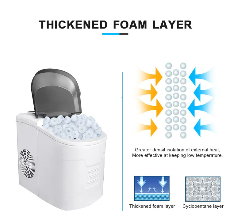 Portable Solar Dc 12v Ice Maker Ac 220v Mini Ice Machine Home Use