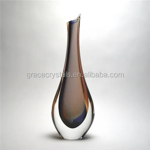 Стеклянная КАПЛЕВИДНАЯ ваза дорогая стеклянная ваза Выдувное искусство стекло ураган вазы