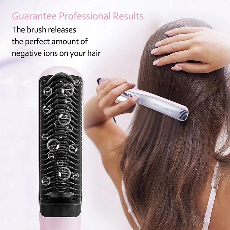 Professional Electric Ceramic Led Hair Straightening Brush Buy Hair