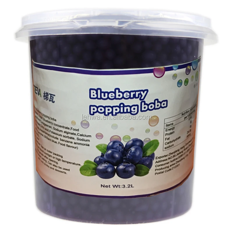 Blueberry Flavor Popping Boba Bubble Tea Ingredients Buy