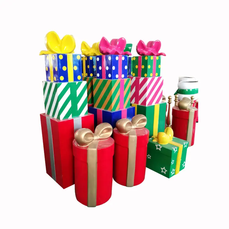 Fiberglass Christmas decoration gift box