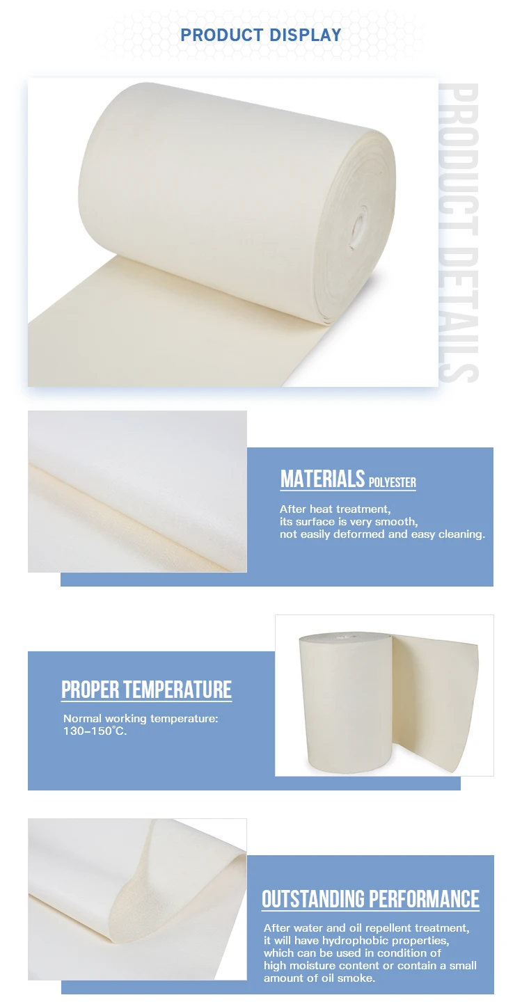 Polyester Fabric Nonwoven Dust Collector Roll Filter Cloth Bag