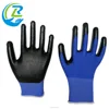 new products wave zebra stripe nitrile coated blue nylon working gloves