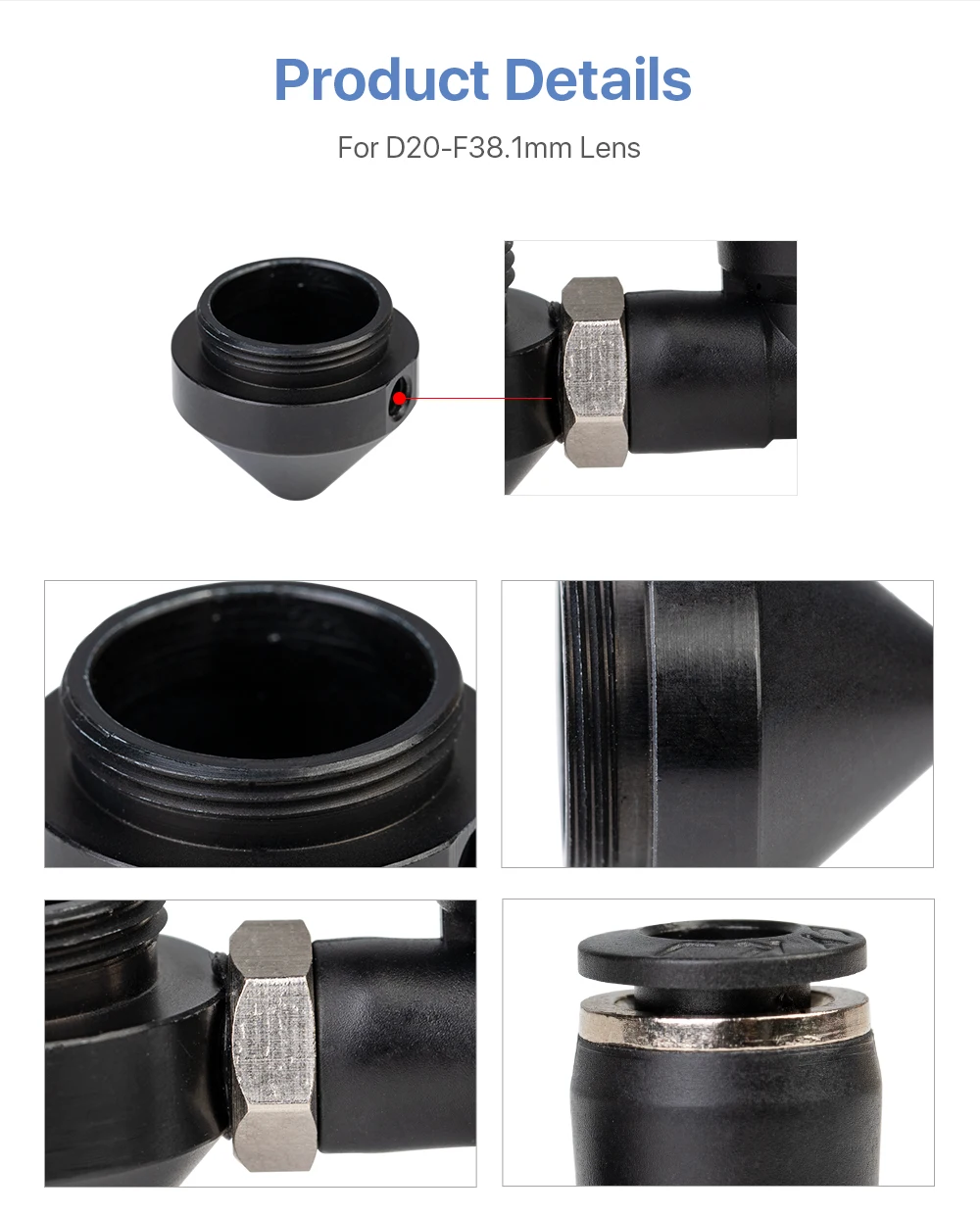 Cloudray Clf3 Short Nozzle With Fitting For D20-f38.1mm Lens - Buy ...