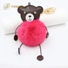 Factory Price Jtfur Multi Colour Artificial Fur Pom Pom Car Handbags Faux Fur Bear Keychain