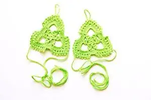 Green Wedding Sandals,Wedding Accessory,Sexy Beach Sandals, Crochet Barefoot Sandals, Barefoot Sandals , Crochet Anklet, Sexy Lace Sandals,Beach,Wedding Footwear, Bridesmaid Sandals (Green-04)
