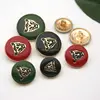 Metal alloy sewing buttons gold coat buttons with lacquer leopard high quality suit buttons SF-026A