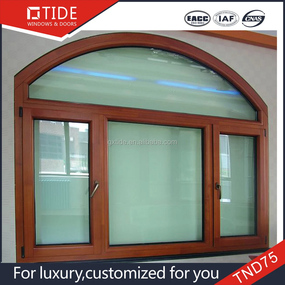 TIDE75 wooden door and window arched on top/aluminum clad wood arch windows