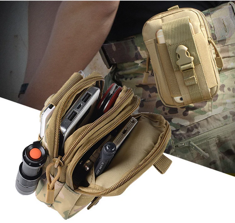 Outdoor Multipurpose Tactical Cell Phone Bag Waist Bags Work With Molle