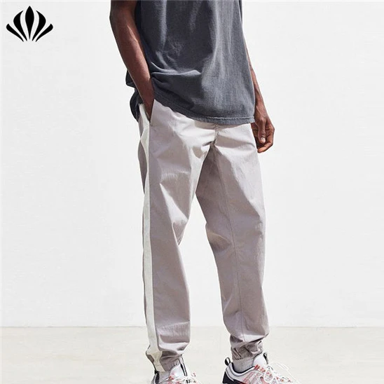 side pockets elastic cuffed casual jogger pants