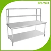 Stainless Steel Prep Station Table Commercial Kitchen Restaurant Business With Double Over Shelf