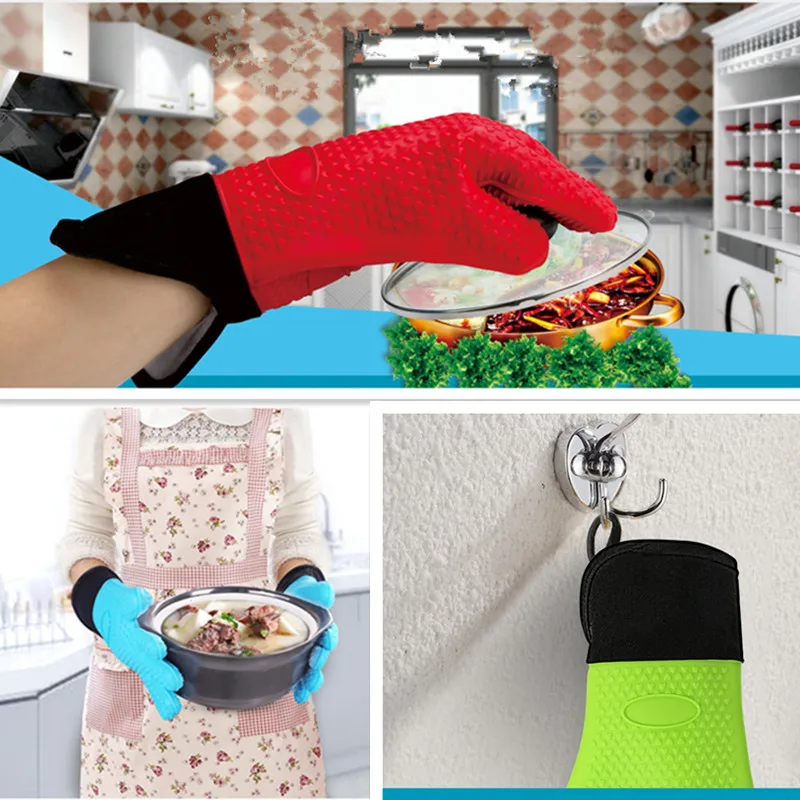 Hot Sale Microwave Heat Resistant Baking Food Grade Silicone Oven Gloves