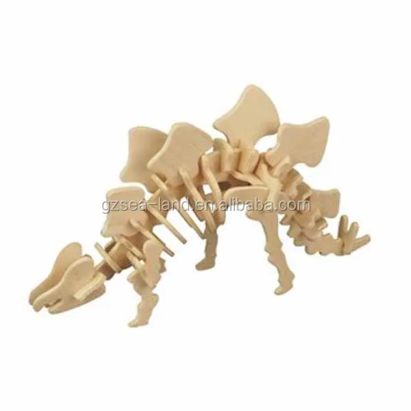 dinosaur wood skeleton