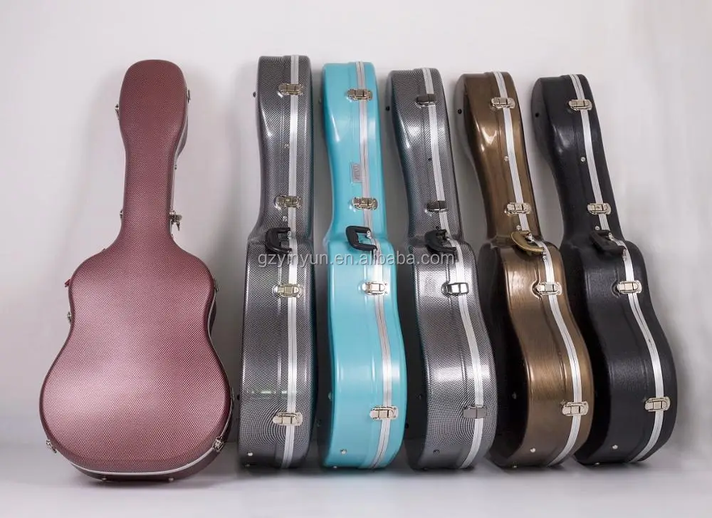 ABS en plastique coloré acoustique guitare cas