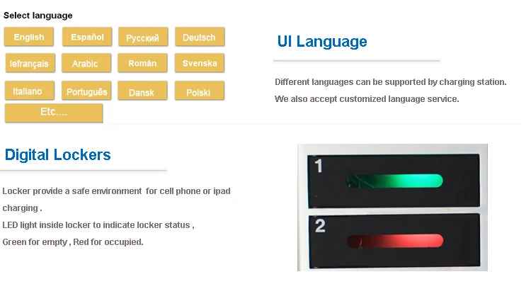 Commercial Cell Phone Charging Station , Coin Operated Mobile Device Charging Station Kiosk APC-04A-4