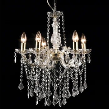5 Lights Acrylic Droplets Brass Marie Therese Chandelier NS-120201 ... 5 Lights Acrylic Droplets Brass Marie Therese Chandelier NS-120201 ...