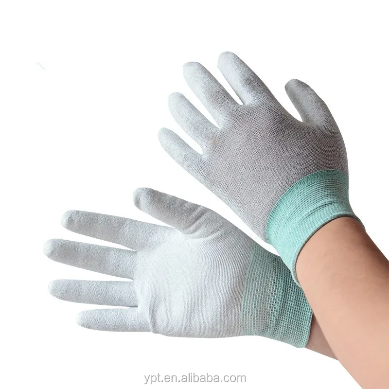 Q5m Esd Antistatic Glove/pu Palm Coating Safety Work Glove/esd