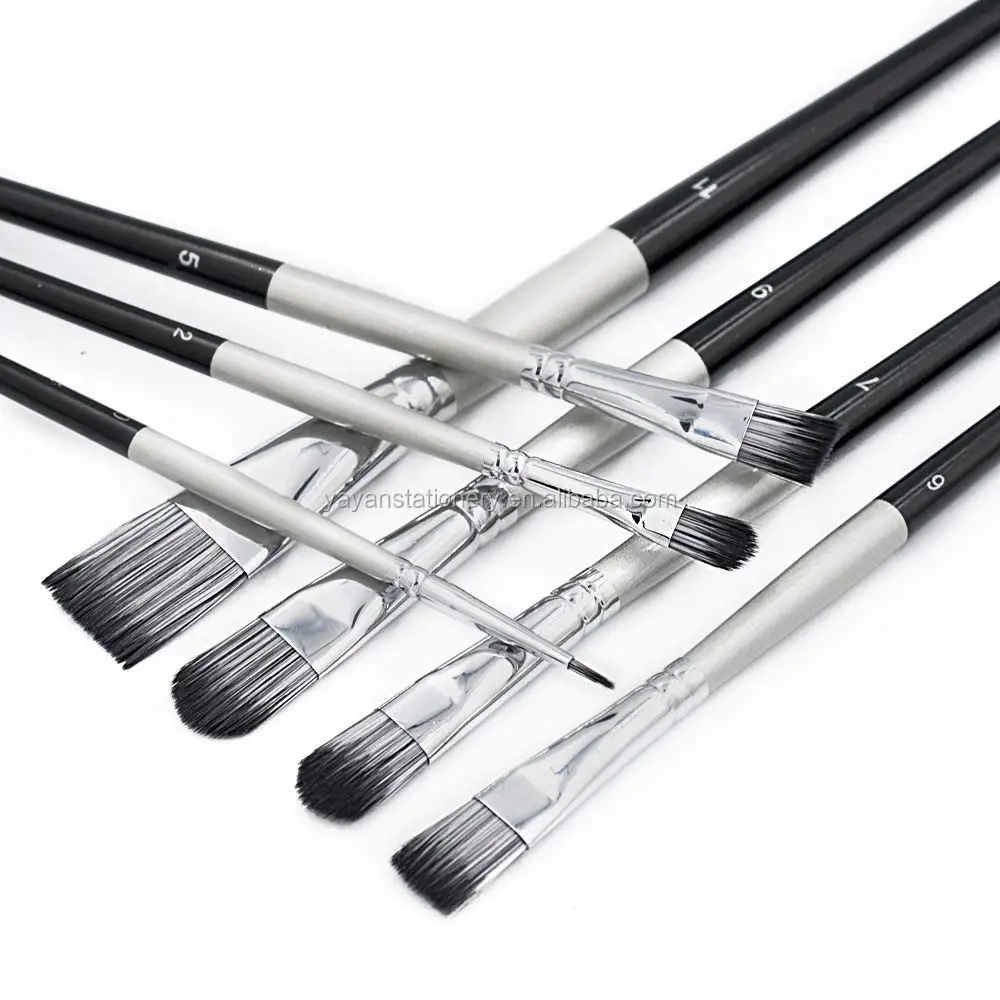 Professional Different Head Shape Soft Nylon Bristle Acrylic Paint