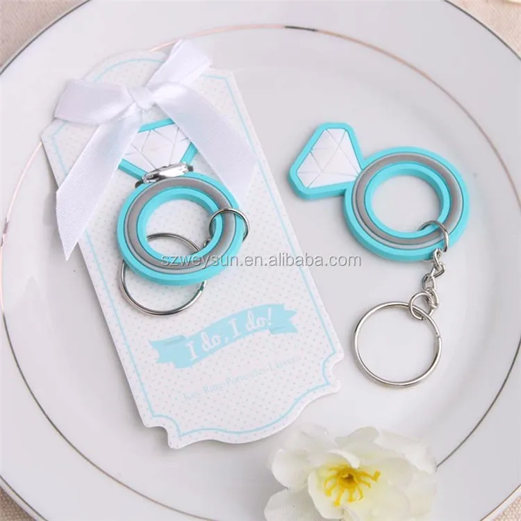 engagement ring keychain favors