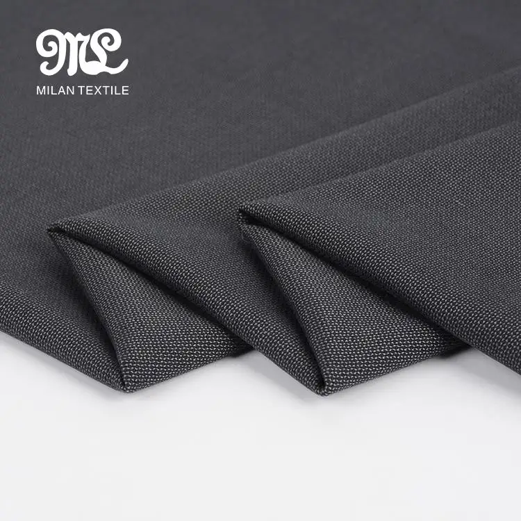 Wholesale Polyester Rayon Spandex Blend Tr Sp Suiting Fabric Stock