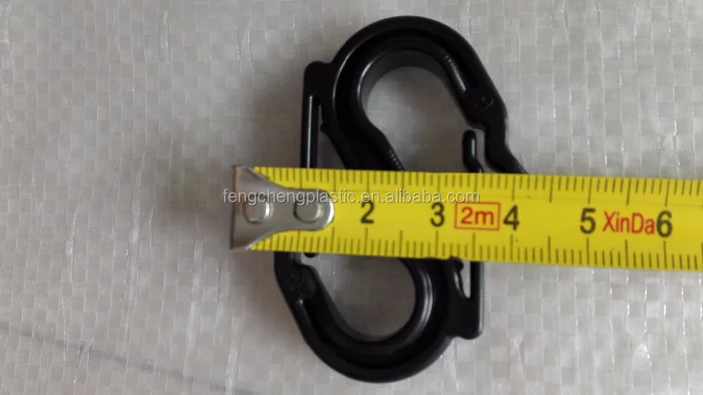 Tarp Clips And Fastenersblack Plastic Connector Carabiner Hook Clip