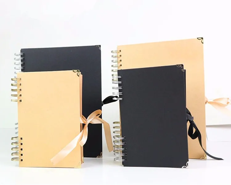 black paper scrapbook album