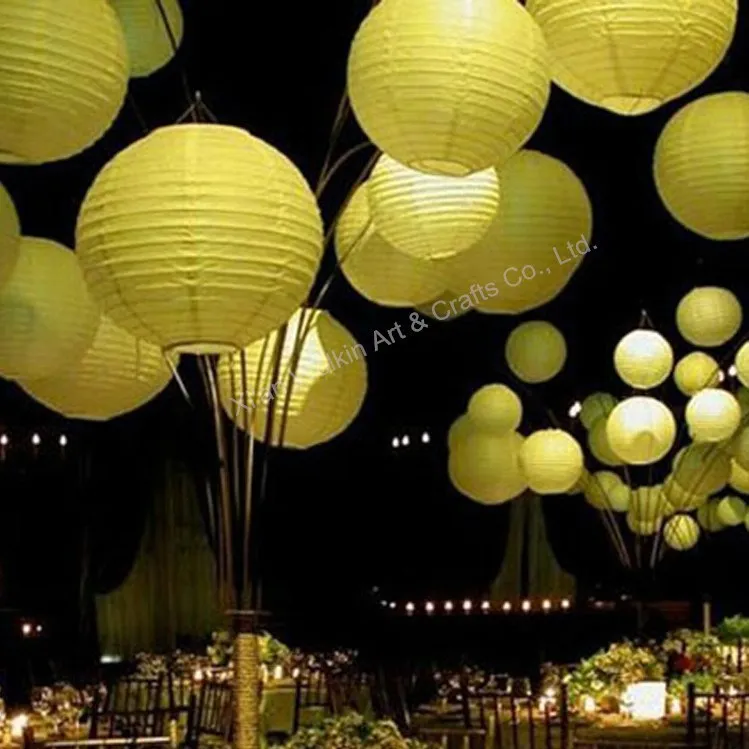 yellow paper lanterns