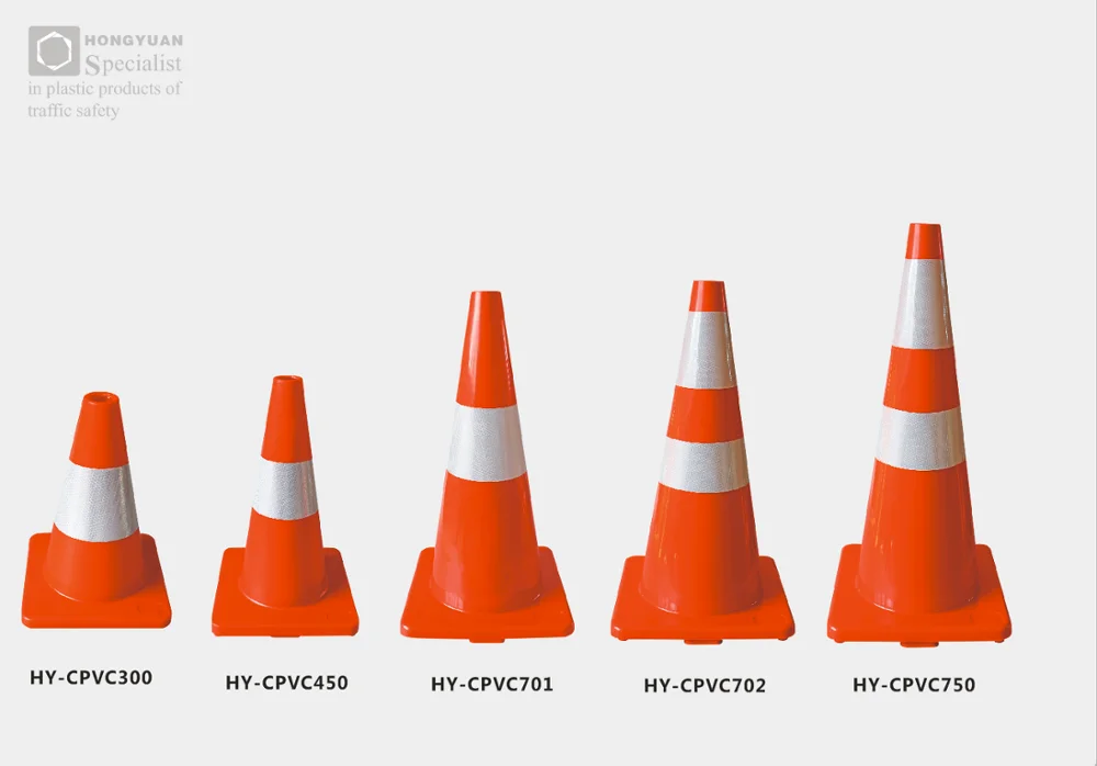 Wholesale 300mm 750mm Pvc Cone Flexible Reflective Road Traffic Cone