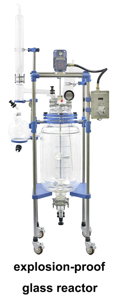 glass reactor with coil heating