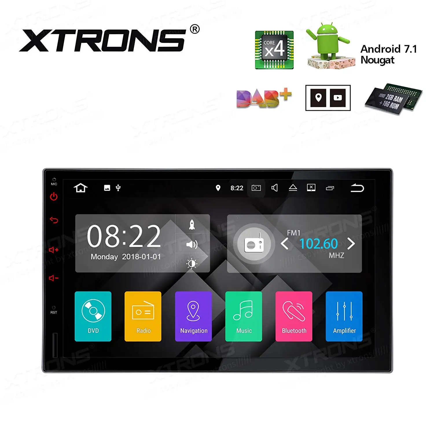 Buy XTRONS Android 7.1 Quad Core 7 Inch HD Digital Multi