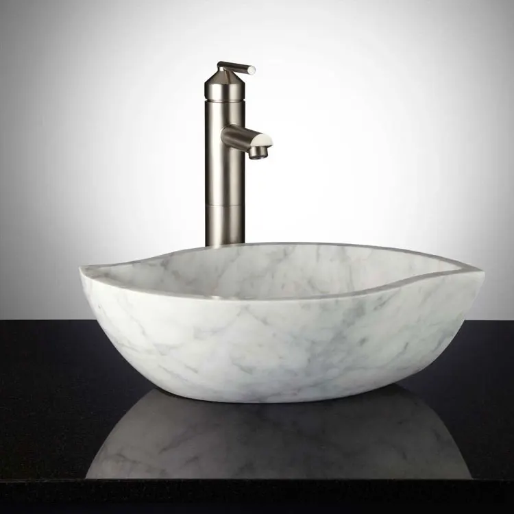 Bathroom Using Handmade Carved Natural Marble Sink - Buy Bathroom Sinks ...