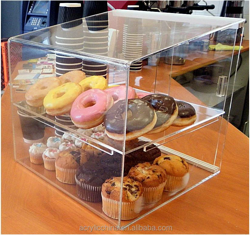 Shop Donut Display Case,Self Service Clear Acrylic Donut Pastry Display ...