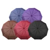 23" Auto open and close 3 fold 10k travel black umbrella