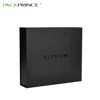 Wholesale Empty Custom Logo Printed Black Flap Lid Hard Cardboard Paper Packaging Foldable Magnetic Close Gift Box