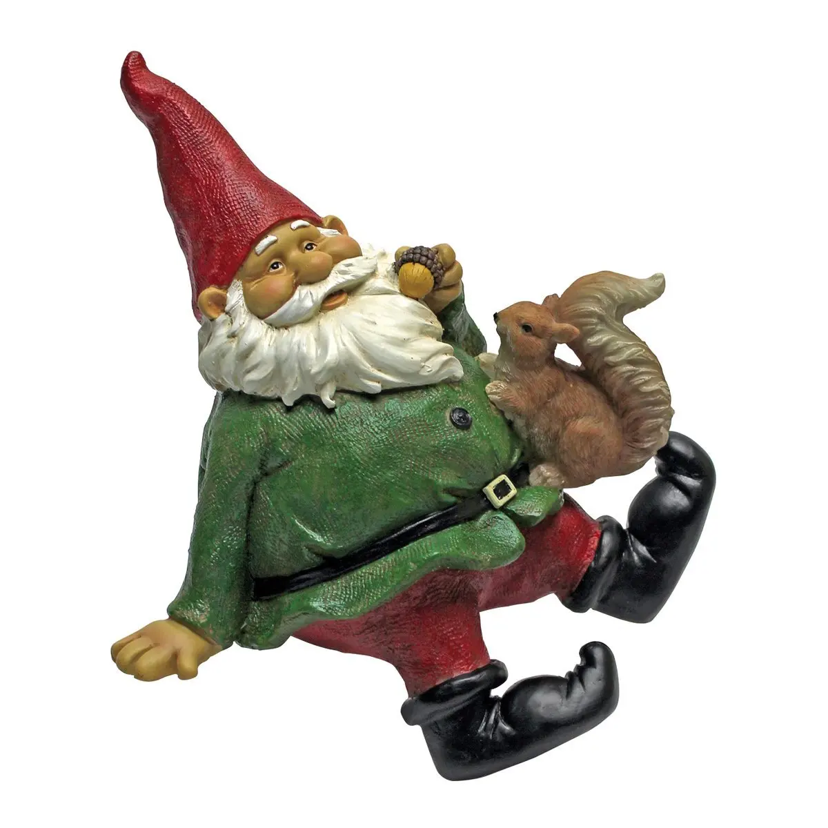 Design Toscano Garden Gnome Statue - Osbert the Garden Gnome Shelf Sitter - Outdoor Garden Gnomes - Funny Lawn Gnome Statues