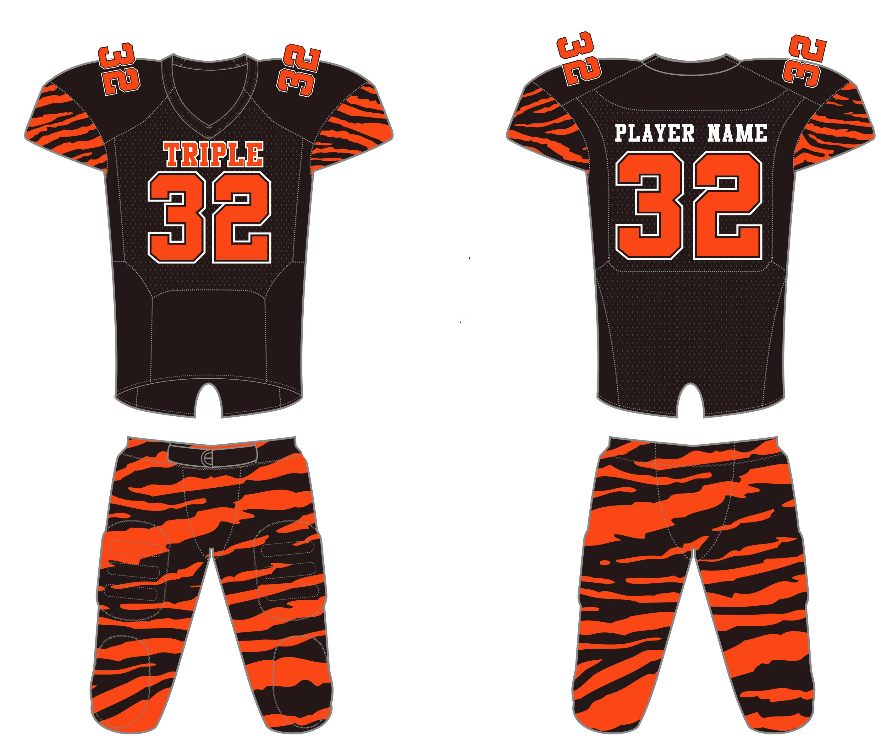 Football Jersey Sublimated Tiger