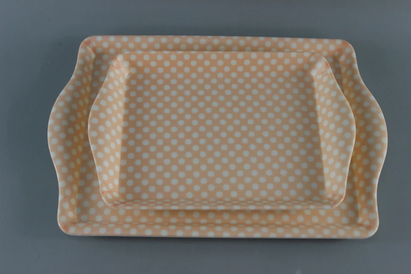Non-slip surface Melamine tray Plastic tray Dot Print