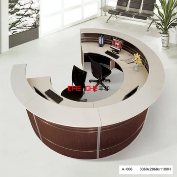 Modern Office Counter Reception Table Design Half Round Front Desk Reception Table Design Half Round