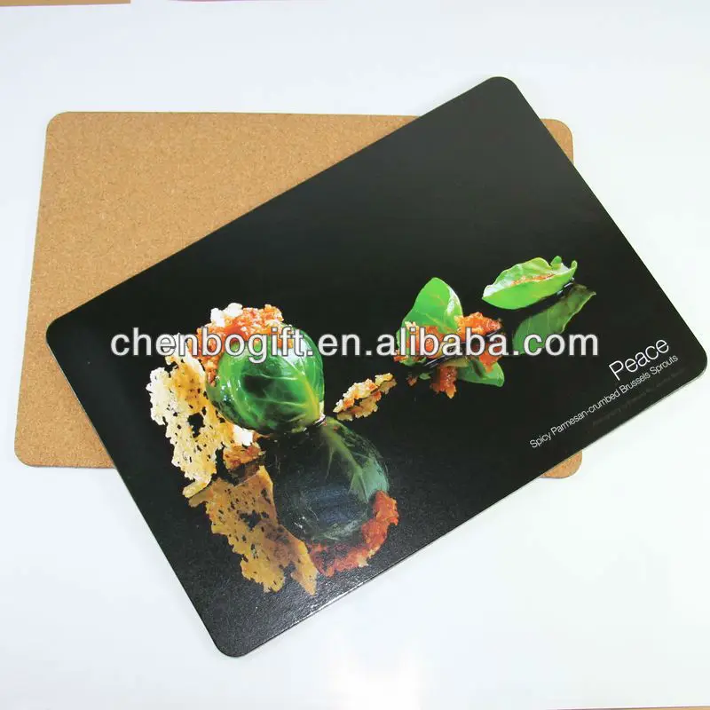 Custom Made Mdf Wooden Placemat,Cork Backed Placemat,Home Kitchen Cork