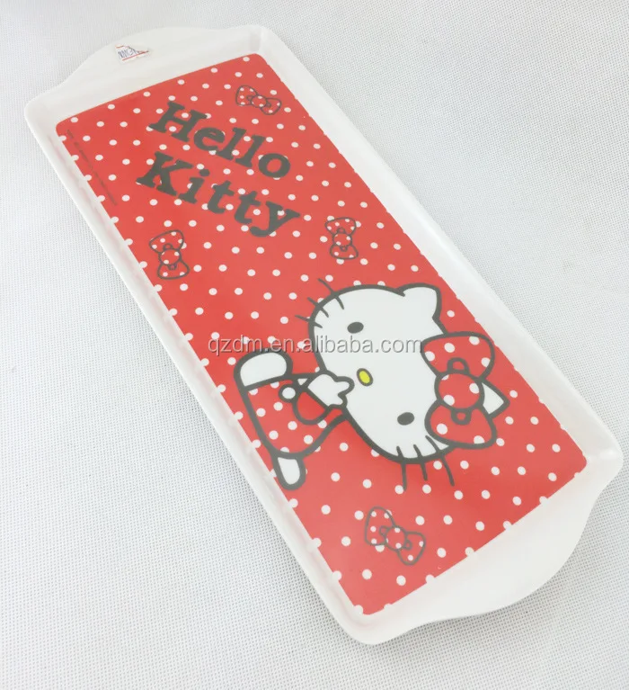 39x15.5cm Kids Melamine Serving Tray With Handle