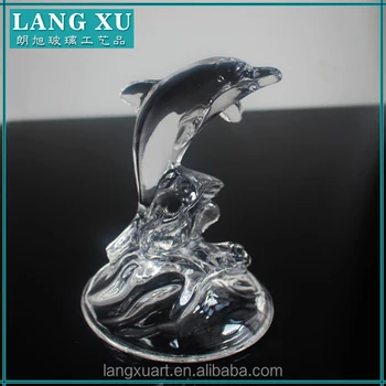 crystal fiberglass dolphin sculpture